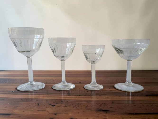 Service de verre 24 pièces Art déco