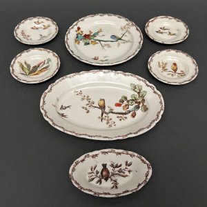 19-piece dinette set Choisy-le-Roi bird and naturalist decor M3981