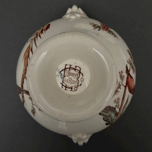 Service dinette 19 pièces Choisy-le-Roi décor d'oiseau et naturaliste M3981