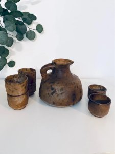 Agnès Escala Stoneware Service - Pitcher + 6 Cups