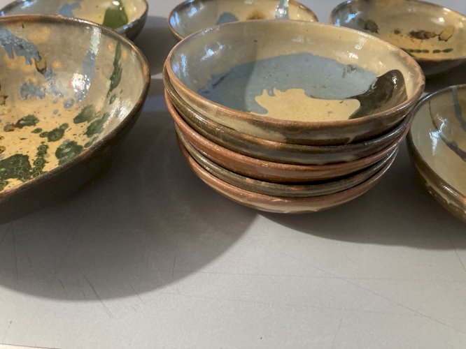 Service Terre Cuite Vallauris Foucard Jourdan Abstrait Ceramique Saladier Soupe