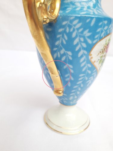 Service tête à tête porcelaine baroque style Victorien