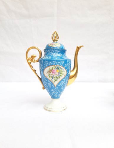 Service tête à tête porcelaine baroque style Victorien