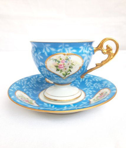 Service tête à tête porcelaine baroque style Victorien
