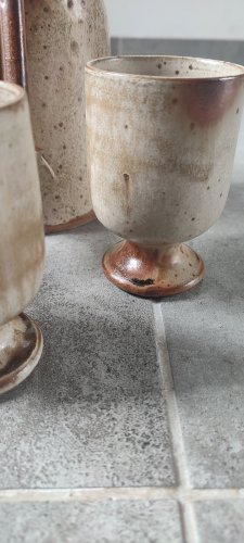 Service Trio en grès pyrité Puisaye Jean-Pierre Prud'homme.