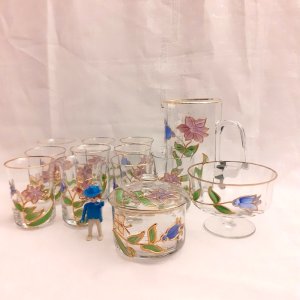 Orangeade glassware service, aperitif, Paul Nagel Tiffany Queen Germany ref946