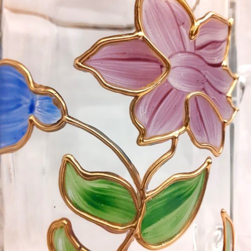 Service verrerie orangeade, apéritif, Paul Nagel Tiffany Reine Allemagne ref946