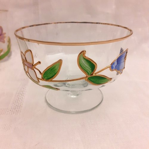 Service verrerie orangeade, apéritif, Paul Nagel Tiffany Reine Allemagne ref946