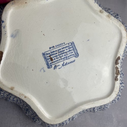 Set 4 plats début XXe WILLIAM ADAMS décor oiseaux chinois chinese bird de 1780