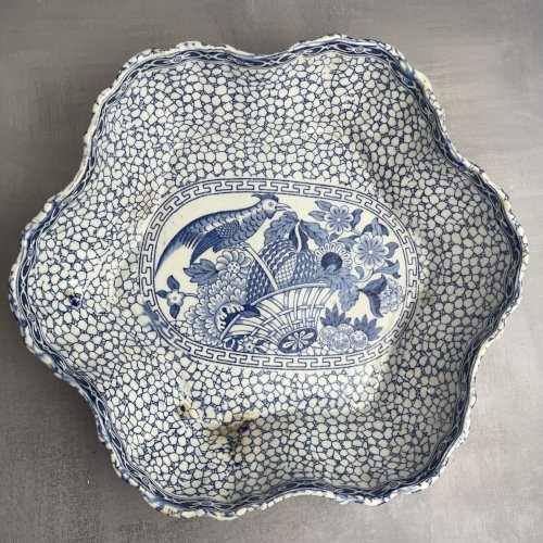 Set 4 plats début XXe WILLIAM ADAMS décor oiseaux chinois chinese bird de 1780