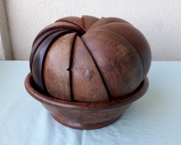 Set à apéritif en bois sculpté 