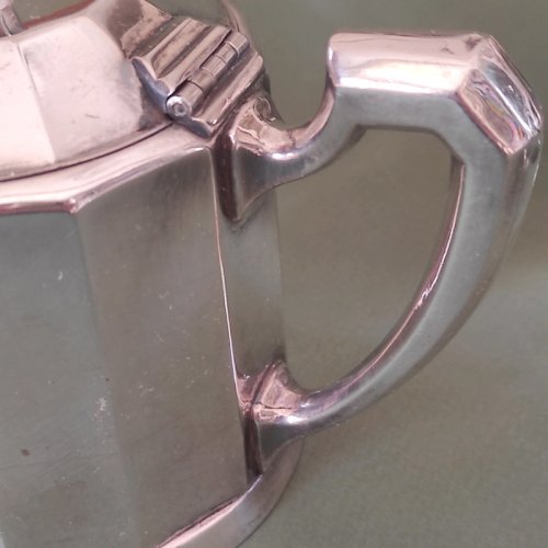 Set cafetière théière et crémier, argenterie Christofle, Art-Déco