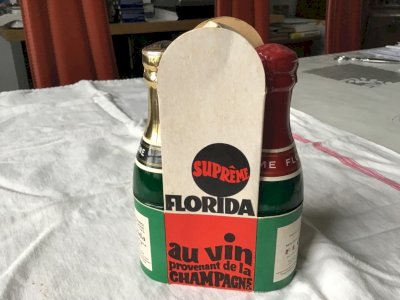 SET COMPLET MOUTARDIER FLORIDA EPERNAY BOUTEILLE CHAMPAGNE EN VERRE POT MOUTARDE