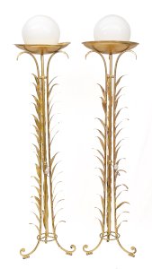 Set of 2 Art Deco floor lamps