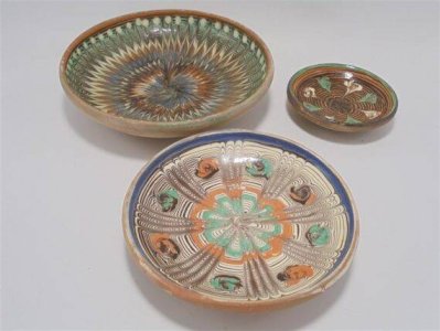 Set of 3 terracotta bowls