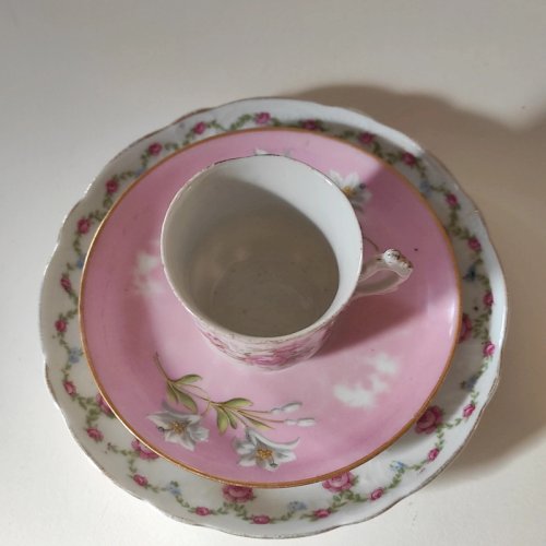 Set de 3 pièces tasse à café Vintage chic
