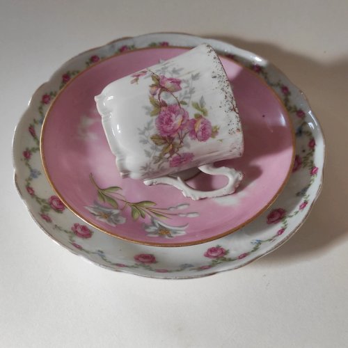 Set de 3 pièces tasse à café Vintage chic