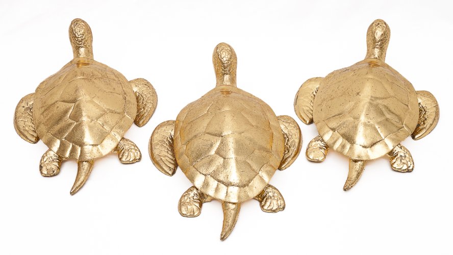 Set de 3 tortues porte-bonheur
