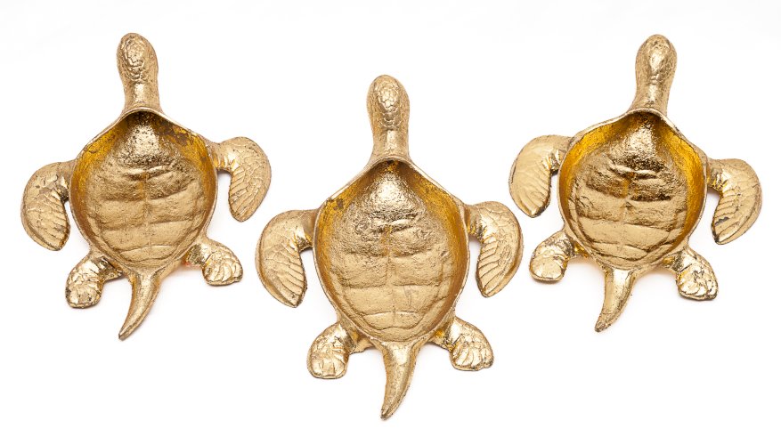 Set de 3 tortues porte-bonheur