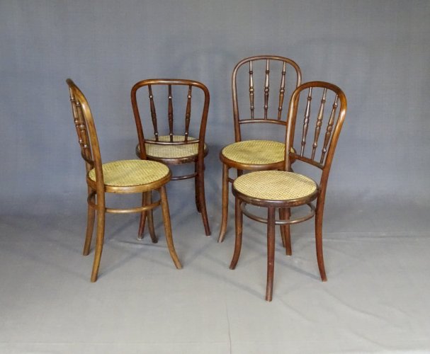 Set de 4 chaises Fischel et Kohn bistrot 1925 no Thonet