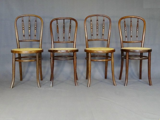 Set de 4 chaises Fischel et Kohn bistrot 1925 no Thonet