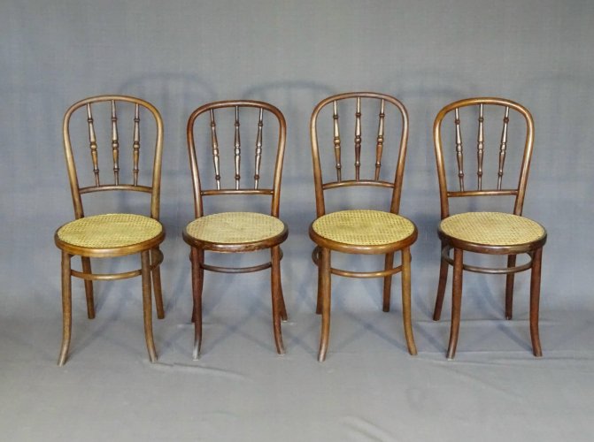 Set de 4 chaises Fischel et Kohn bistrot 1925 no Thonet