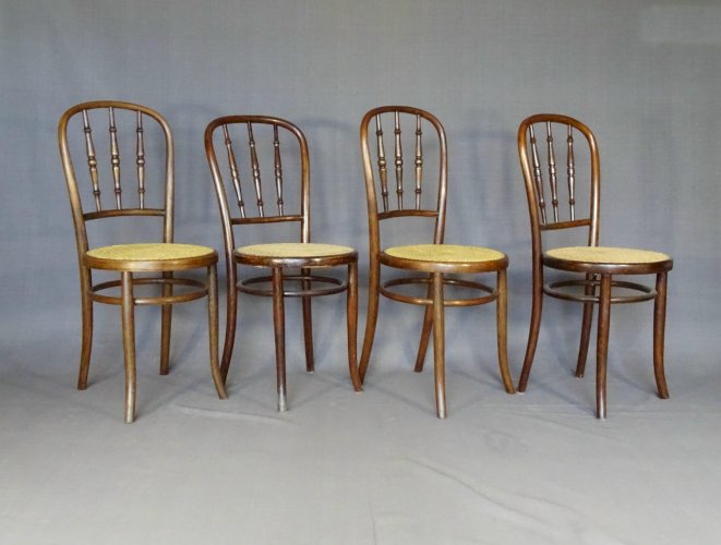 Set de 4 chaises Fischel et Kohn bistrot 1925 no Thonet