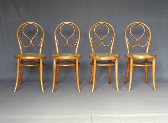 Set de 4 chaises Thonet N° 20, OMEGA, 1875 Teinte Hêtre-naturel.