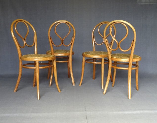 Set de 4 chaises Thonet N° 20, OMEGA, 1875 Teinte Hêtre-naturel.