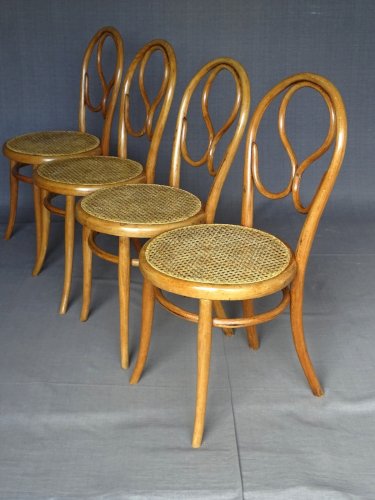 Set de 4 chaises Thonet N° 20, OMEGA, 1875 Teinte Hêtre-naturel.