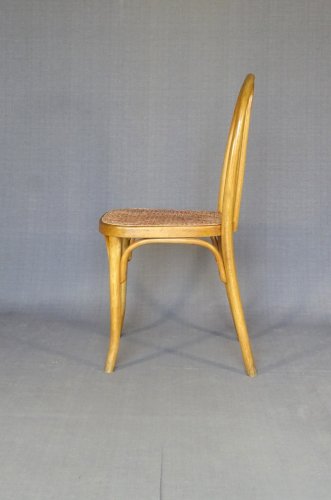 Set de 4 chaises THONET N°A 738 de 1920 , cannées - bistrot -