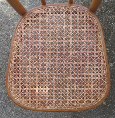 Set de 4 chaises THONET N°A 738 de 1920 , cannées - bistrot -