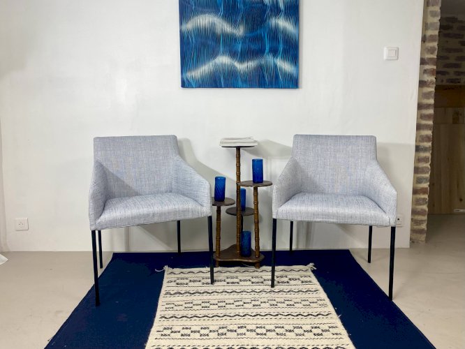 Set  de 4 fauteuils design Arper Saari