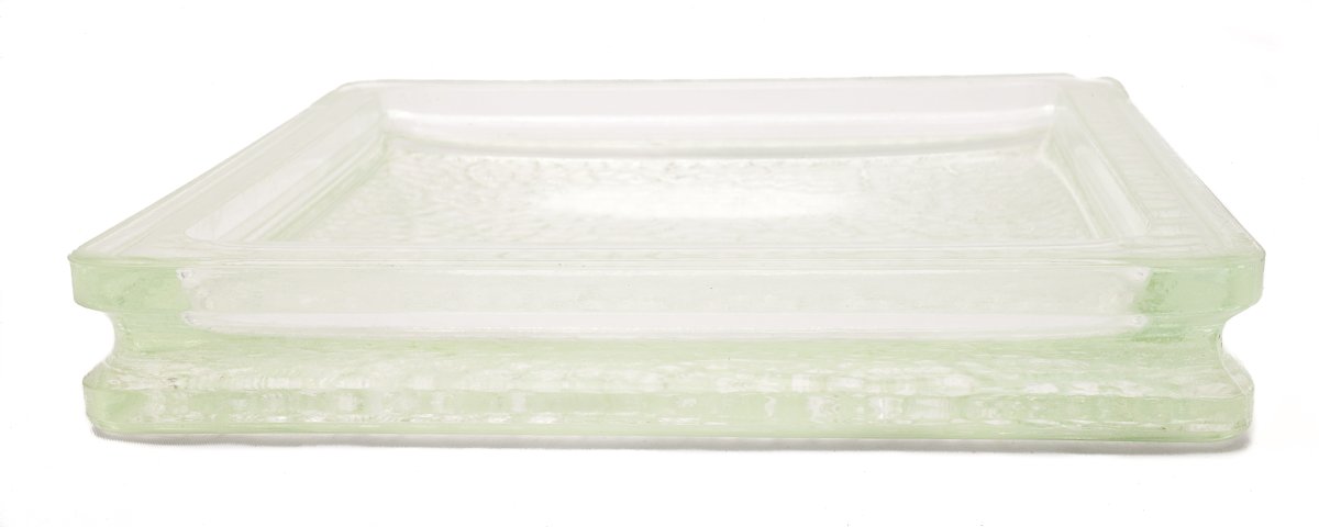 Lot De 6 Cendriers En Verre Transparent Gris - Empilables, Rainurés Pour Cigarettes - Pour Intérieur/extérieur (diam. 10.5 Cm)