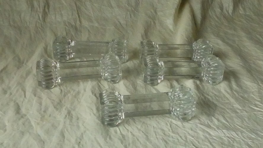 SET DE 5 PORTE COUTEAUX PORTIEUX EN CRISTAL*