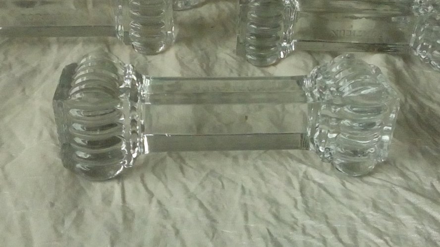 SET DE 5 PORTE COUTEAUX PORTIEUX EN CRISTAL*
