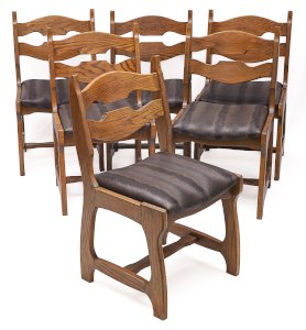 Set de 6 chaises par Guillerme et Chambron