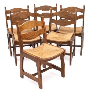 Set de 6 chaises par Guillerme et Chambron