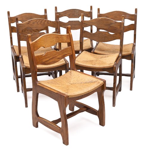 Set de 6 chaises par Guillerme et Chambron