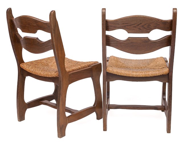 Set de 6 chaises par Guillerme et Chambron 