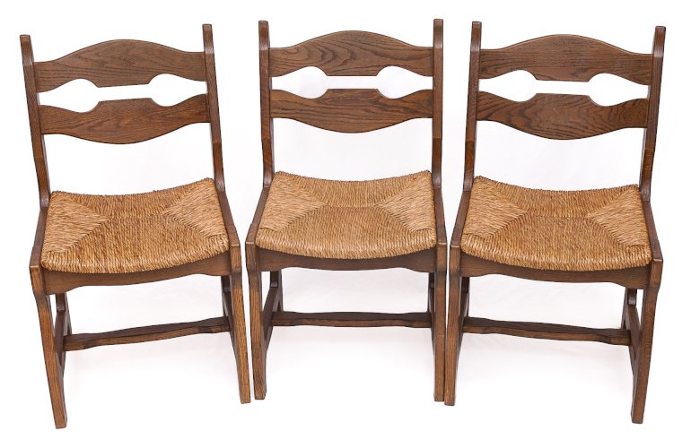 Set de 6 chaises par Guillerme et Chambron 