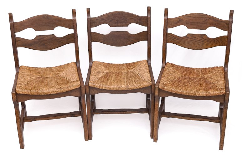 Set de 6 chaises par Guillerme et Chambron 