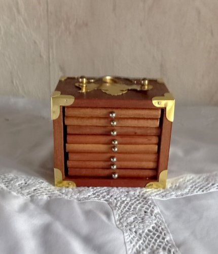 Set de dessous de verre vintage en bois et liège avec coffret décoratif – Fait main, style rustique chic