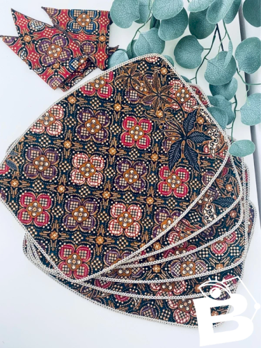 Sets de Table + Serviettes assorties - Motif Batik Ethnic Chic
