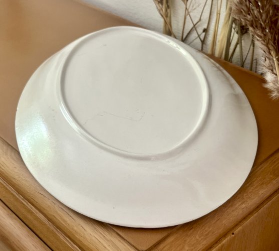 Shabby Chic - Lot n° 1 - Grand plat de service ovale Fleurs bleues  - 37 cm