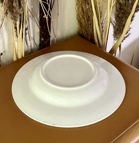  Shabby Chic - Lot n° 2 - Assiette creuse à ailes Fleurs bleues - 23,2 cm