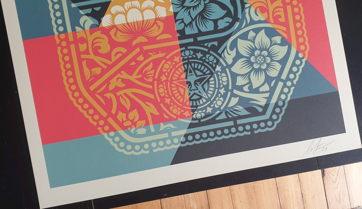 Affiche D'art Mural Shepard Fairey - Toile Vintage Abstraite 50x70 Cm - Décor Salon, Chambre, Bureau - Impression Haute Qualité, Sans Cadre