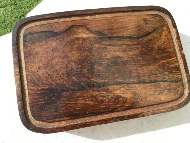 SOCLE EN BOIS MARQUETERIE POUR STATUE / SCULPTURE / PENDULE XIX ème À RESTAURER