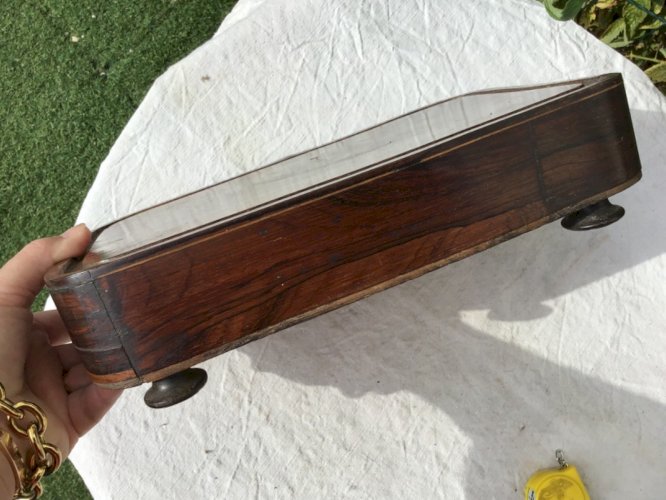 SOCLE EN BOIS MARQUETERIE POUR STATUE / SCULPTURE / PENDULE XIX ème À RESTAURER