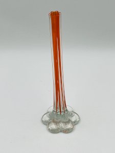 Vintage orange blown glass soliflore in Murano style